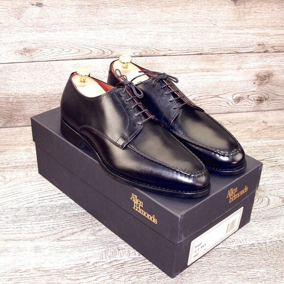 * NIB * $395 Allen Edmonds POWELL Derby 10 D Black * add $15 new Cedar Trees main image 8